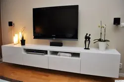 TV console in the living room photo