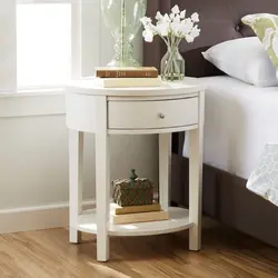 Table with cabinet in the bedroom photo