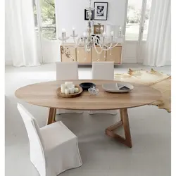 White Oval Table In The Kitchen Photo