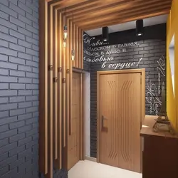 Do-It-Yourself Hallway Made Of Slats Photo