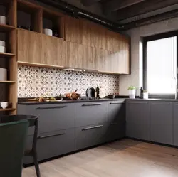 Столешница олива в интерьере кухни фото