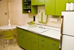 Olive Countertop In The Kitchen Interior Photo