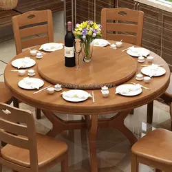 Round Wooden Tables For The Kitchen Photo