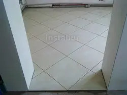 Diagonal tiles in the kitchen photo