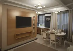 Kitchen living room in a three-room apartment photo