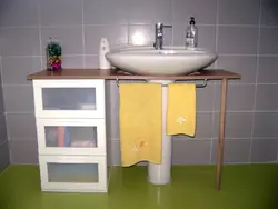 Полка под раковину в ванной фото