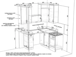 Drawings of a bar counter for the kitchen photo