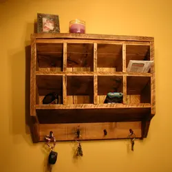 Shelf in the hallway for small items photo