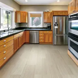 Linoleum in the kitchen under laminate photo