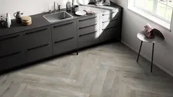 Linoleum in the kitchen under laminate photo