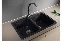 Qara mətbəx lavabo şəkli