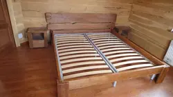 Фота 2х спальных ложкаў з дрэва