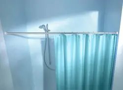Bathroom curtain rod photo