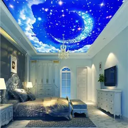 Ceiling starry sky in the bedroom photo