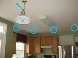 Dots in the kitchen on the ceiling photo
