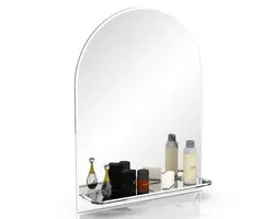 Bath shelf with mirror photo