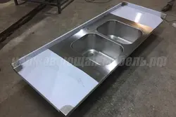 Stainless steel countertop for kitchen photo
