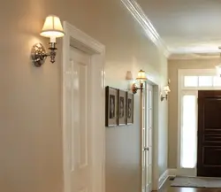 Photo of sconces in the hallway on the wall