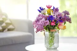 Flowers In The Kitchen In A Vase Photo