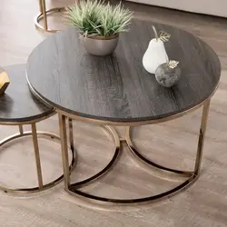 Round coffee tables for the living room photo