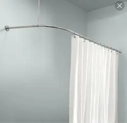 Photo of a shower rod in the bathroom