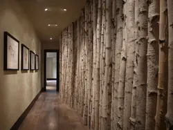 Koridorda ağaclarla divar kağızı fotoşəkili