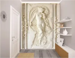 Bas-relief on the wall for the bedroom photo