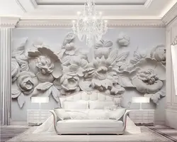 Bas-relief on the wall for the bedroom photo