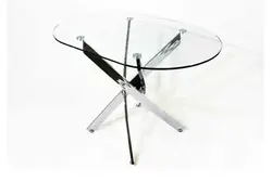 Стеклянный овальный стол для кухни фото