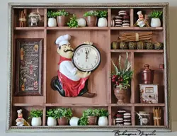 Wood decor for the kitchen photo