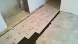 Warm floor tiles in the kitchen photo