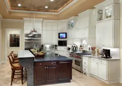 Kitchen hood with TV photo