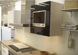Kitchen hood with TV photo