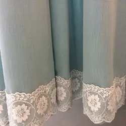Curtains In The Living Room With Lace Photo