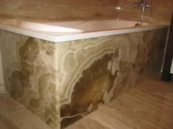 Liquid stone for bathroom walls photo