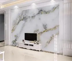 Marble wall in the living room interior photo