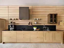 Деревянные панели для стен на кухне фото