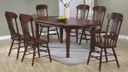 Chairs for a wooden table in the kitchen photo