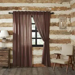 Curtains For The Living Room In A Rustic Style Photo