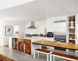 Kitchen With Island In Scandinavian Style Photo