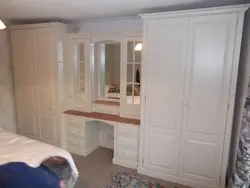 Wardrobe with dressing table for bedroom photo