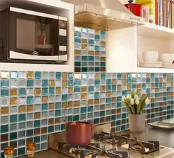 Self-adhesive kitchen wall tiles photo