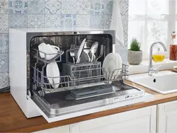 Tabletop dishwasher in the kitchen interior photo