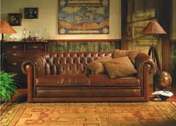Қонақ бөлмесінің фотосуретіне арналған ағылшын стиліндегі дивандар