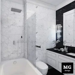 Black marble tiles for bathroom photo