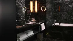 Black Marble Tiles For Bathroom Photo