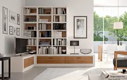 Walls With Bookcases In The Living Room Photo