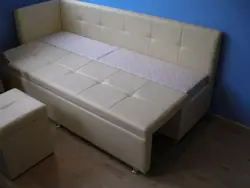 Kitchen couch with sleeping place photo