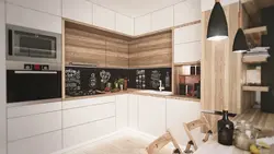Wood-Effect Wall Panel In The Kitchen Photo