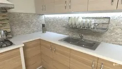 Wood-Effect Wall Panel In The Kitchen Photo